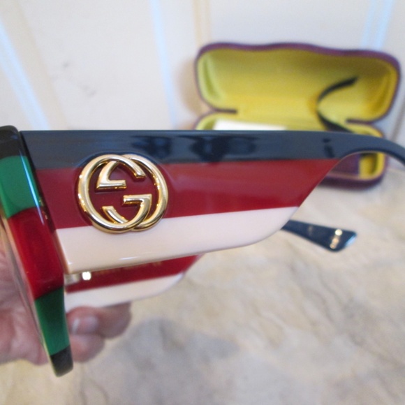 GUCCI Cat Eye Sunglasses Multicolor GG0275S-005 - Picture 4 of 16